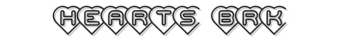 Hearts BRK font